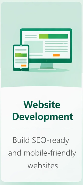 SEO-ready website development in Ahmedabad with fast, mobile-friendly design